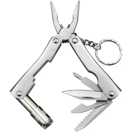 Multifunctional Pliers Pocket Tool 6-in-1 – Compact Stainless Steel Multitool with LED Light