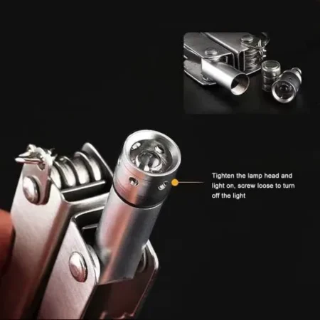 Multifunctional Pliers Pocket Tool 6-in-1 – Compact Stainless Steel Multitool with LED Light