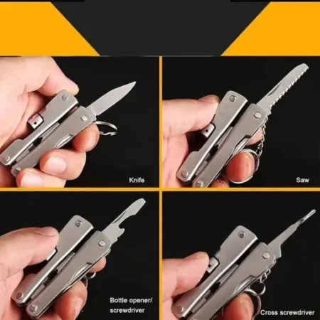Multifunctional Pliers Pocket Tool 6-in-1 – Compact Stainless Steel Multitool with LED Light