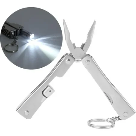 Multifunctional Pliers Pocket Tool 6-in-1 – Compact Stainless Steel Multitool with LED Light