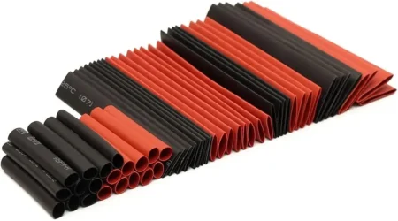 Heat Shrink Tube Kit 2:1 Red and Black – 127 Pieces 