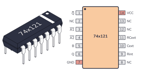 74121 Monostable Multivibrator IC DIP-14
