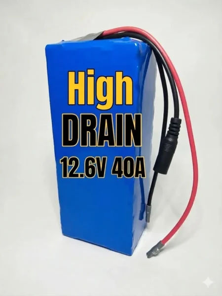 Battery Pack 12.6V 40Ah High Drain Rechargeable Lithium-ion – 40A Max Discharge, Ultra-Capacity 3S14P Design 