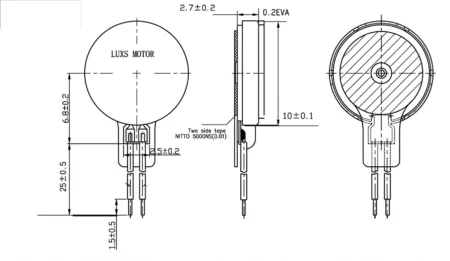 Mini Coin Vibration Motor 1.5–3.7V (RCD1027)