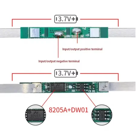 JH-8675 BMS 1S 2A 3.7V Lithium Battery Charger Protection Module with Nickel Strip