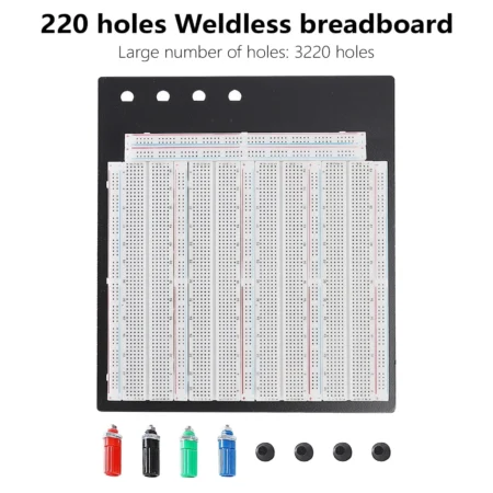 Breadboard 3220 Tie-Point Solderless Breadboard with 7 Power Lanes