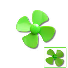 Plastic Propeller 4 Blades 56mm for DC Motor – Multi-Color