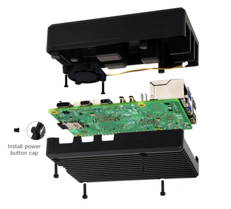 Raspberry Pi 5 Aluminum Stripe Grooved Case (Fan and Board Not Included)