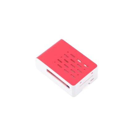 Red and White ABS Case for Raspberry Pi 5 (Without Fan and Board)