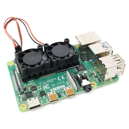 Raspberry Pi Dual Cooling Fan 5V with Heatsink Kit for Pi 3B / 3B+ / 4B