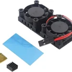 Raspberry Pi Dual Cooling Fan 5V with Heatsink Kit for Pi 3B / 3B+ / 4B