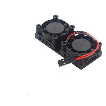 Raspberry Pi Dual Cooling Fan 5V with Heatsink Kit for Pi 3B / 3B+ / 4B