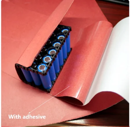 0.4mmx20cm Double Side Adhesive Insulation Sticker For Lithium Battery Temperatures Paper Red Cardboard Fast Red Steel Paper -1M