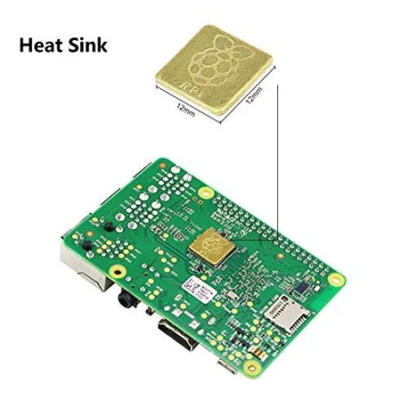 Raspberry Pi Dual Cooling Fan 5V with Heatsink Kit for Pi 3B / 3B+ / 4B