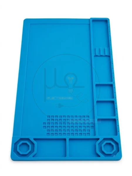 Heat-Resistant Silicone Soldering and Repair Mat 385×210mm – Blue Workbench Pad