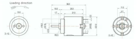 R140 Brushed DC Motor 3-9V 10000RPM