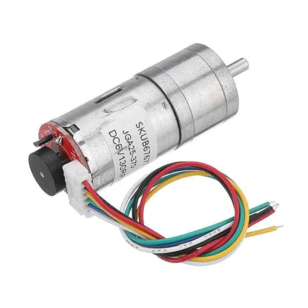 GA25-370 DC Gear Motor with Encoder 12V 130RPM 4.4kg.cm