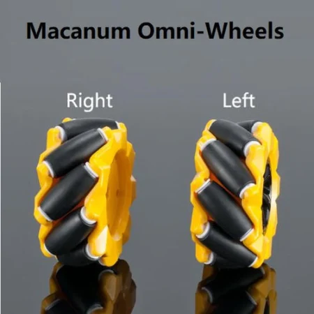 Mecanum Omni Wheel 60mm Set Right + Left for Yellow TT Motor (2pcs/set )