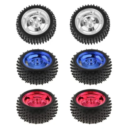 Wheel 85×38mm Off-Road Robot Wheel with 4mm Hex Metal Coupler (Multi Colors)