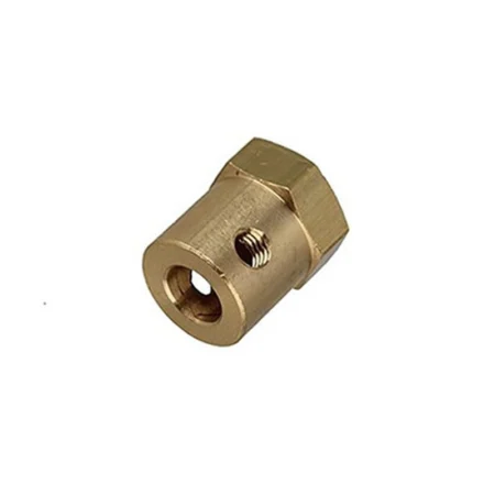 6mm Hex Brass Motor Coupling for Smart Robot Car Wheel – 18mm Length