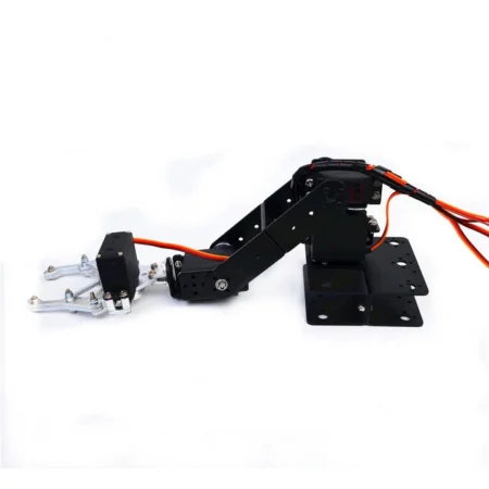 4 DOF Aluminum Robot Arm with 4 MG996 Servo Motors – Assembled Mechanical Robotic Arm Frame with Gripper