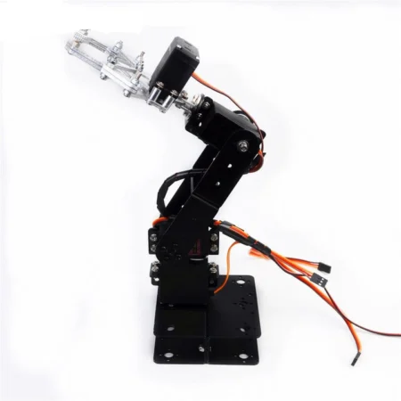 4 DOF Aluminum Robot Arm with 4 MG996 Servo Motors – Assembled Mechanical Robotic Arm Frame with Gripper
