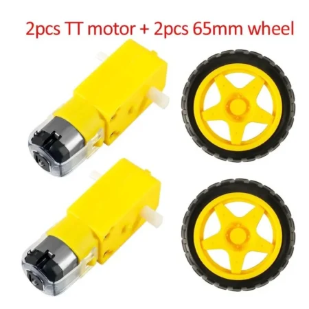 2WD Mini Round Double-Deck Robot Car Chassis Kit with Acrylic Frame and BO Motors