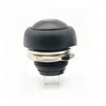 PBS-33B 12mm Black Waterproof Momentary Push Button Switch 2-Pin