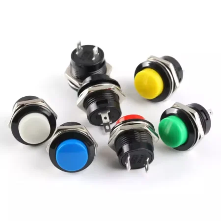 R13-507 16mm 2-Pin Momentary Push Button Switch 3A 250VAC
