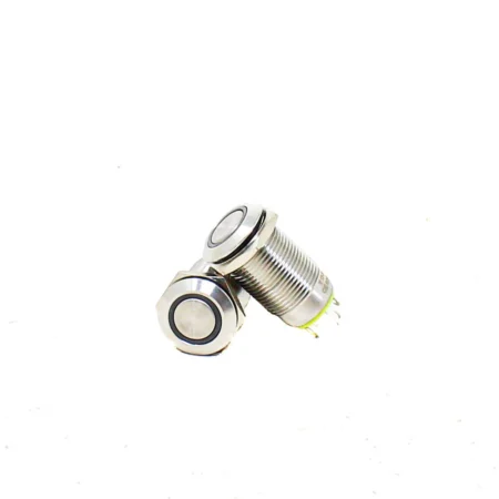 12C-P10D 12mm Red LED Momentary Metal Push Button Switch 12V-24V