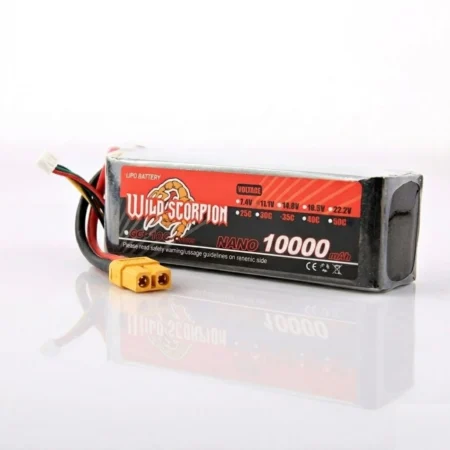 Lithium Polymer Battery 14.8V 4S 10000mAh 25C, 5C Charge