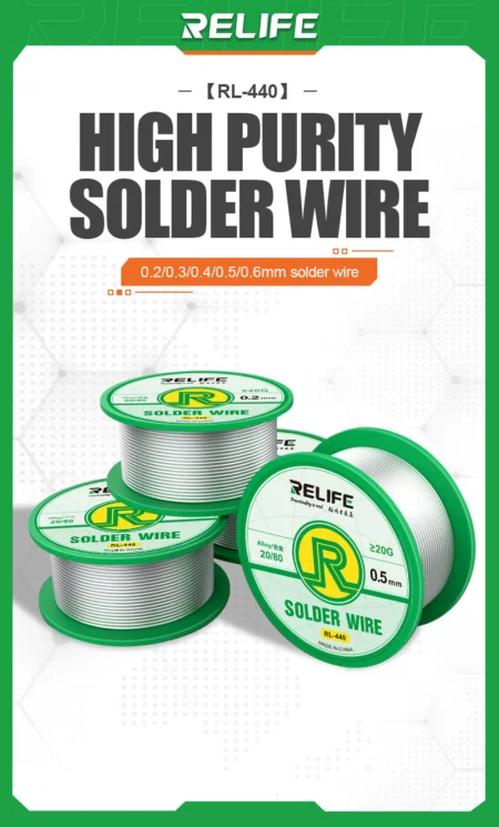 RELIFE RL-440 20/80 Active Rosin Core Solder Wire 0.3mm 20g