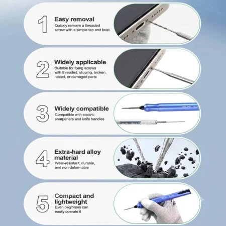 Sliding Thread Screw Removal Drill Bit Set 2pcs