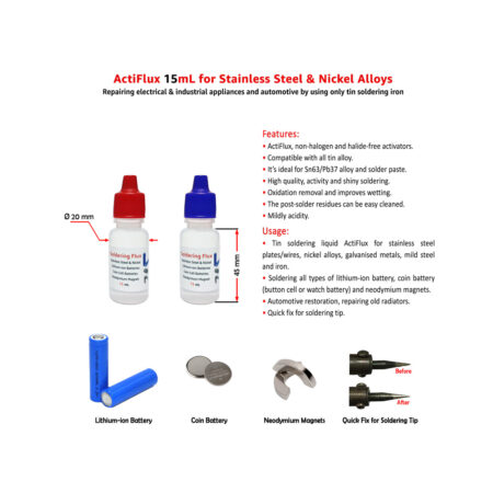 Acti Soldering Liquid Flux for Nickel & Stainless 15mL