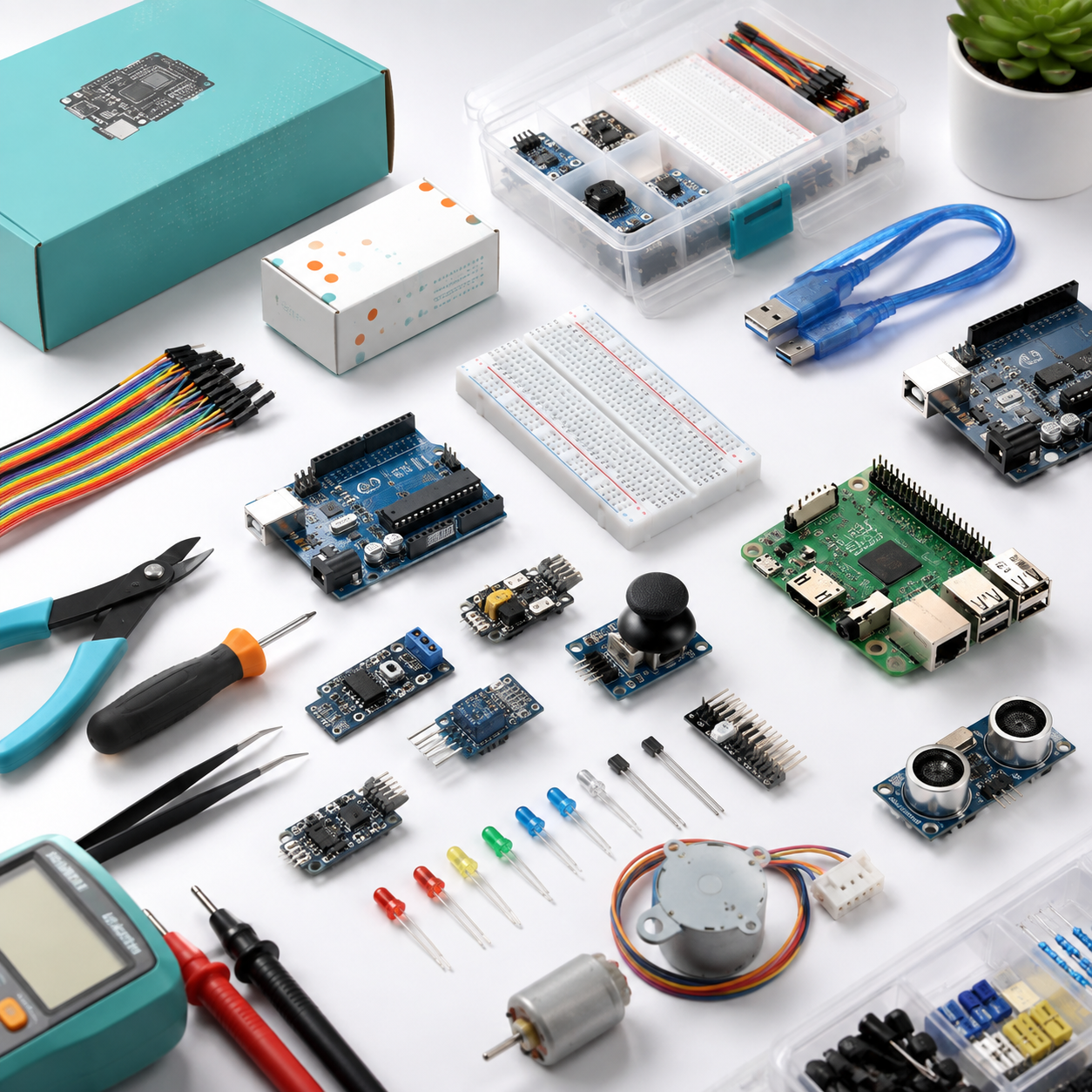 Electronic components, sensors, modules and prototyping tools