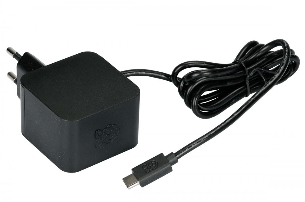 Black official Raspberry Pi 27W USB-C power supply