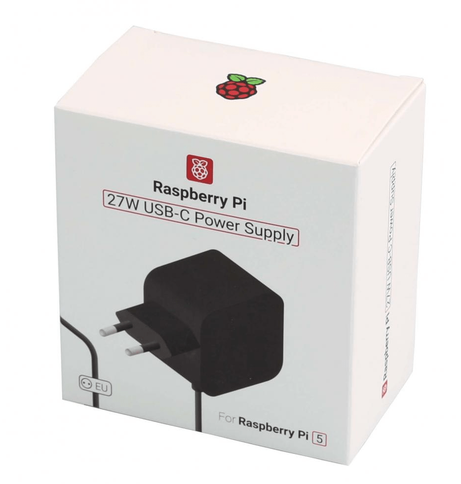 Raspberry Pi 27W USB-C EU Black packaging