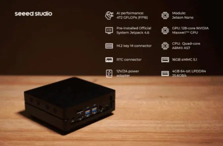 reComputer J1010 NVIDIA Jetson Nano 4GB Edge AI Computer – 128 CUDA Cores, 16GB eMMC