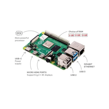Raspberry Pi 4 Model B 1GB RAM – BCM2711 Quad-Core, Dual 4K HDMI, Wi-Fi & Bluetooth 5.0