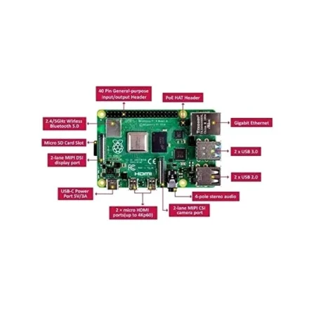 Raspberry Pi 4 Model B 1GB RAM – BCM2711 Quad-Core, Dual 4K HDMI, Wi-Fi & Bluetooth 5.0
