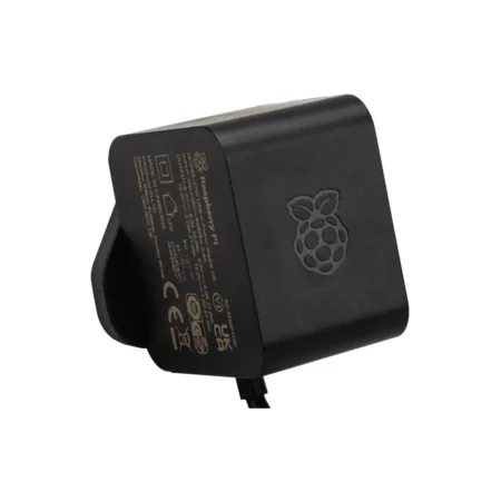 Official Raspberry Pi 5 27W USB-C Power Supply 5.1V 5A – US Type A Plug, Black