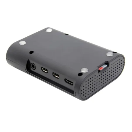 Raspberry Pi 4 Case – Compact Black ABS with Cooling Fan Slot