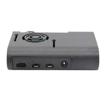 Raspberry Pi 4 Case – Compact Black ABS with Cooling Fan Slot