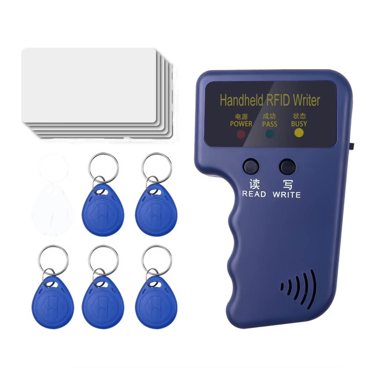 Handheld 125KHz RFID Copier Reader Writer with 5 Cards and 5 Tags