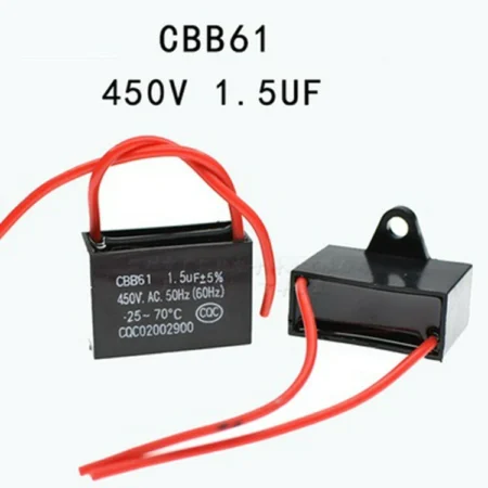 CBB61 1.5µF 450VAC Motor Running Starting Capacitor 1.5UF