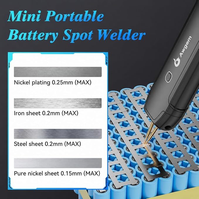Awgem SH2 99-Level Handheld Battery Spot Welder with LCD 7 microohm 919