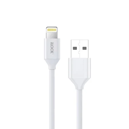 iLock 5088 USB-A to Lightning Fast Charging and Data Cable 1m White