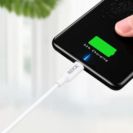 iLock 5088 USB-A to Lightning Fast Charging and Data Cable 1m White