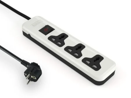 iLock Power Strip 5065 Basic 3 Universal Outlets 13A 250V 2860W 2m White