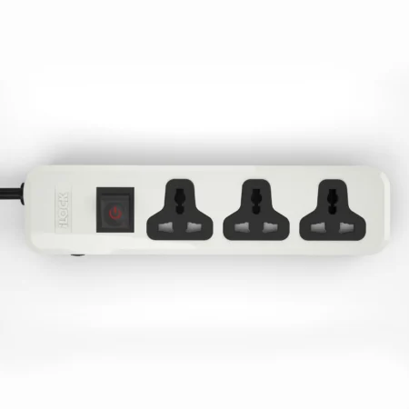iLock Power Strip 5065 Basic 3 Universal Outlets 13A 250V 2860W 2m White